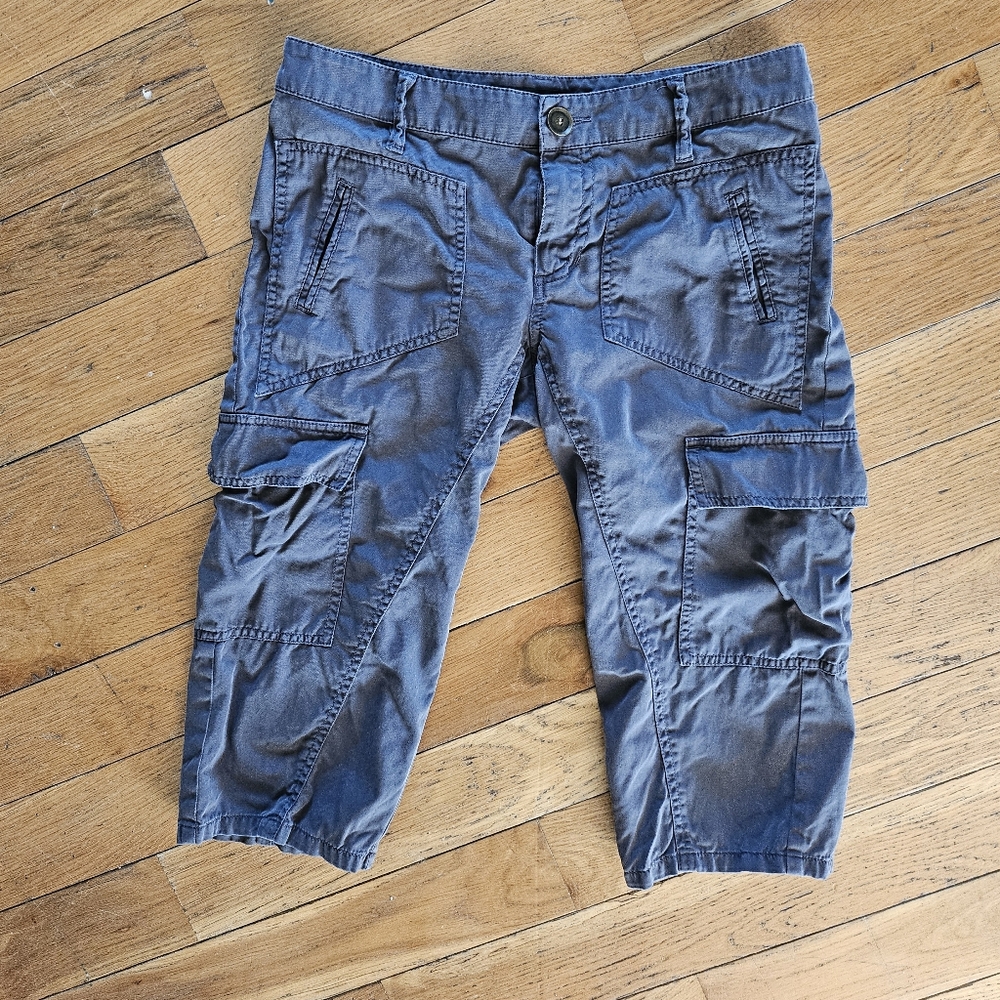 BCBG MAXAZRIA Vintage Cargo Bermuda Shorts Size 2